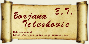 Borjana Telesković vizit kartica